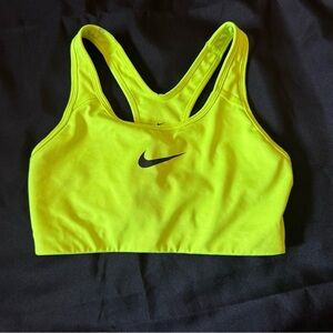 Nike Women's Dri-Fit Neon Yellow Sports Bra